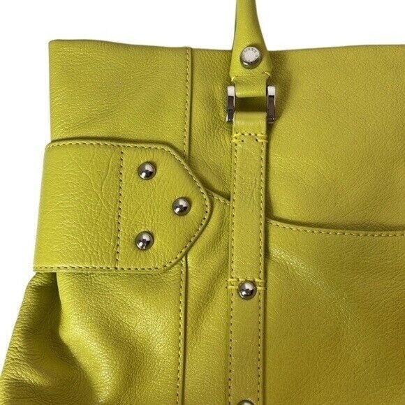 Maxx New York Neon yellow shoulder bag purse spring Pocketbook - Picture 3 of 11